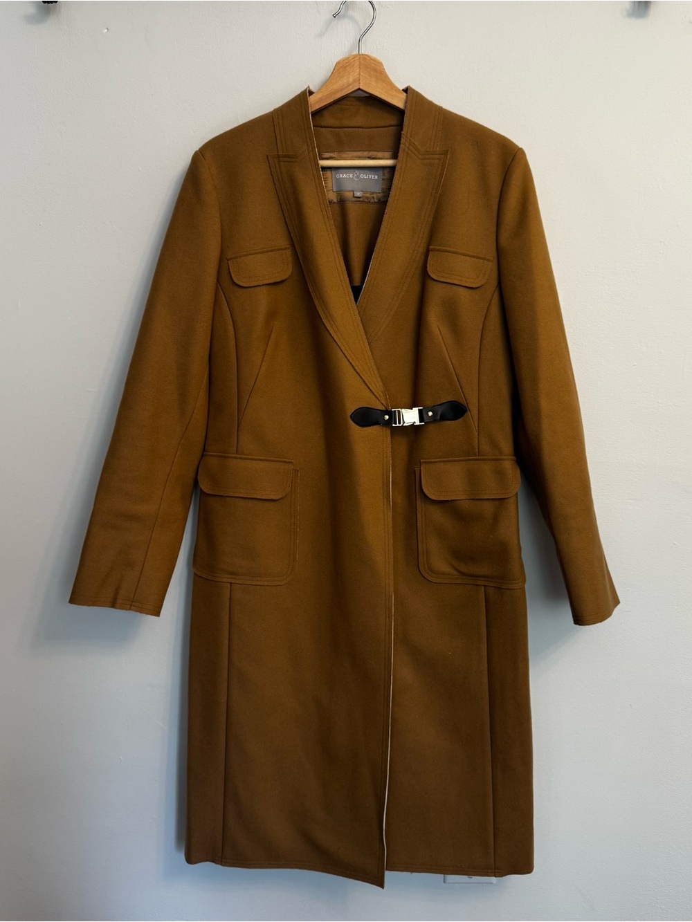 Grace and Oliver Camel Wool-Blend Coat